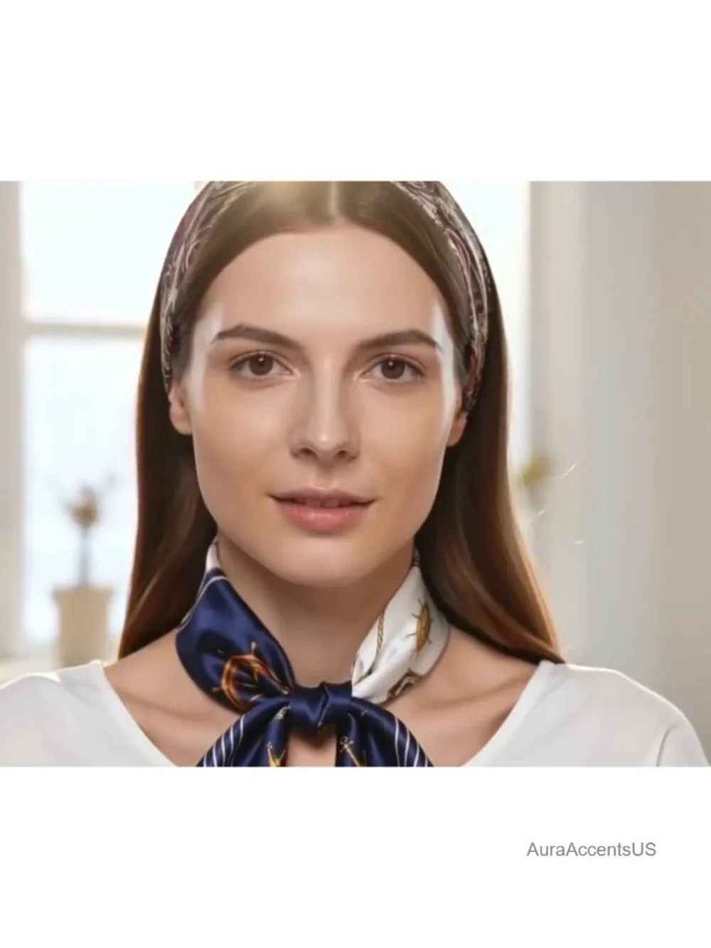 10 Pack Satin Feel Square Scarves for Hair Neck Headwear 19.7 Inches